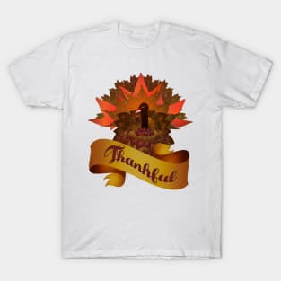 Thankful Turkey Leaves T-Shirt